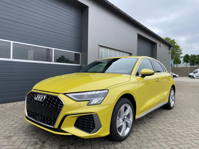 Lagerfahrzeug Audi A3 Sportback - S-Line 35 TFSI 150PS S-Tronic Komfortklimaautomatik LED-Scheinw. LED-Heckleuchten (dynamisch) Smartphone-Interface Sitzheizung Glanzpaket abg.Scheiben Apple-CarPlay Android-Auto Rückf.Kamera PDC v h Teilb.Bank Tempomat