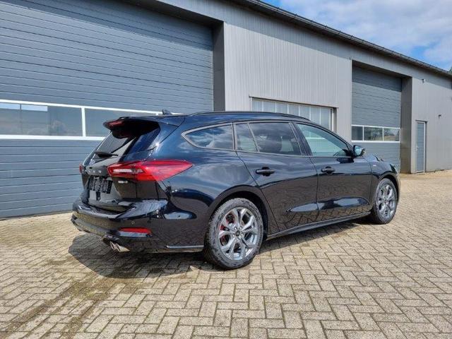 Ford Focus Turnier 1.0 125PS ST-Line X Voll-Leder elektr. Heckklappe Winterpaket Rückf.Kamera ACC Klimaautomatik Sitzheizung Lenkradheizung Frontscheibe beheizb. Ford-Navi SYNC 4 B+O Sound DAB+ Bluetooth Apple Carplay Android Auto PDC v+h 2xKeyless 17-LM 