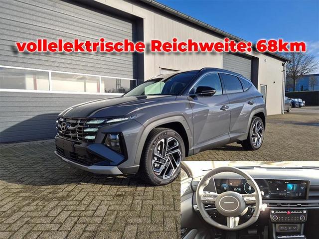 Hyundai TUCSON - 1.6 T-GDI 252PS Automatik PHEV Prime FACELIFT MY2025 Voll-Leder elektr. Heckklappe Sitzheizung v+h Lenkradheizung ACC Klimaautomatik HUD Navi Krell-Sound 12,3"-Touchscreen DAB+ wireless Apple CarPlay + Android Auto PDC 4xKamera 2xKeyless 19-LM Vorlauffahrzeuge