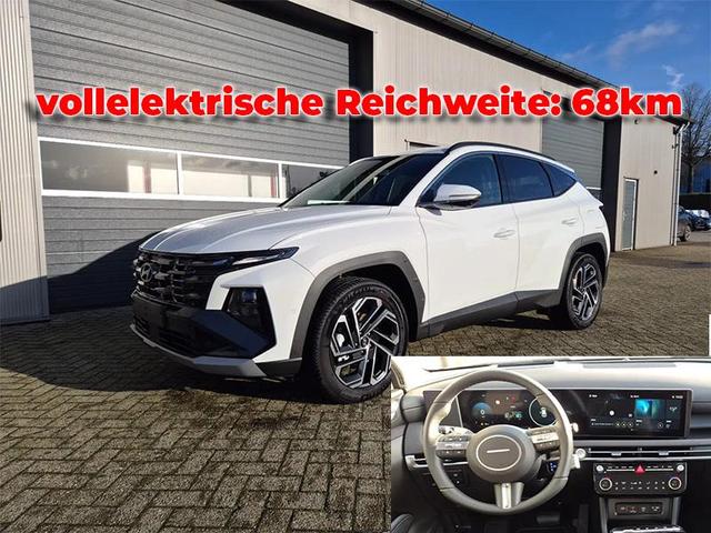 Hyundai TUCSON - 1.6 T-GDI 252PS Automatik PHEV Prime FACELIFT MY2025 Voll-Leder elektr. Heckklappe Sitzheizung v+h Lenkradheizung ACC Klimaautomatik HUD Navi Krell-Sound 12,3"-Touchscreen DAB+ wireless Apple CarPlay + Android Auto PDC 4xKamera 2xKeyless 19-LM Vorlauffahrzeuge