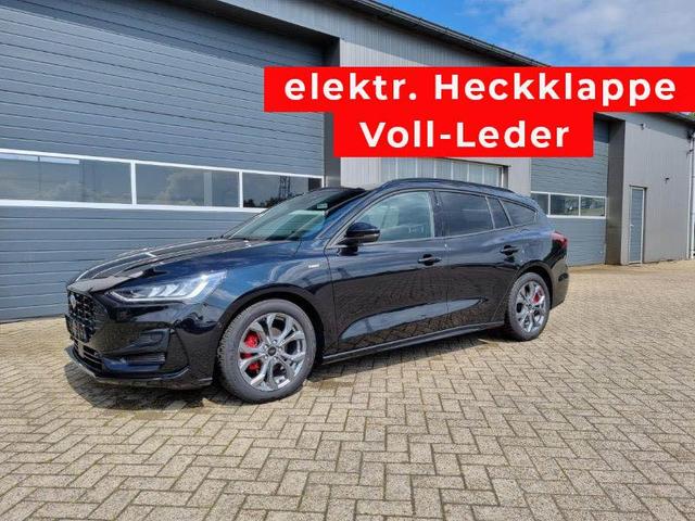 Ford Focus Turnier - 1.0 125PS ST-Line X Voll-Leder elektr. Heckklappe Winterpaket Rückf.Kamera ACC Klimaautomatik Sitzheizung Lenkradheizung Frontscheibe beheizb. Ford-Navi SYNC 4 B+O Sound DAB+ Bluetooth Apple Carplay Android Auto PDC v+h 2xKeyless 17-LM