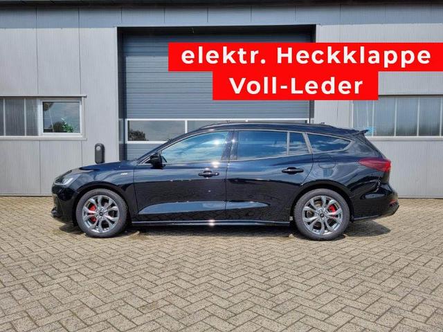 Ford Focus Turnier 1.0 125PS ST-Line X Voll-Leder elektr. Heckklappe Winterpaket Rückf.Kamera ACC Klimaautomatik Sitzheizung Lenkradheizung Frontscheibe beheizb. Ford-Navi SYNC 4 B+O Sound DAB+ Bluetooth Apple Carplay Android Auto PDC v+h 2xKeyless 17-LM 