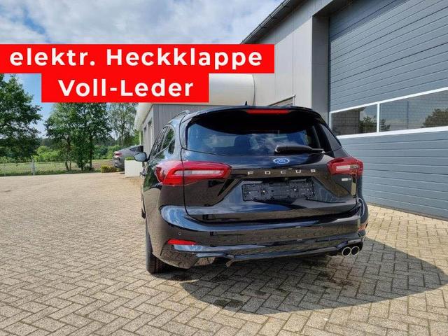 Ford Focus Turnier 1.0 125PS ST-Line X Voll-Leder elektr. Heckklappe Winterpaket Rückf.Kamera ACC Klimaautomatik Sitzheizung Lenkradheizung Frontscheibe beheizb. Ford-Navi SYNC 4 B+O Sound DAB+ Bluetooth Apple Carplay Android Auto PDC v+h 2xKeyless 17-LM 