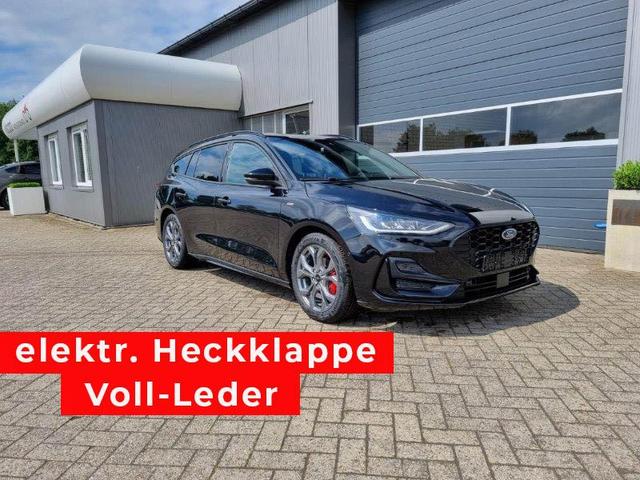 Ford Focus Turnier 1.0 125PS ST-Line X Voll-Leder elektr. Heckklappe Winterpaket Rückf.Kamera ACC Klimaautomatik Sitzheizung Lenkradheizung Frontscheibe beheizb. Ford-Navi SYNC 4 B+O Sound DAB+ Bluetooth Apple Carplay Android Auto PDC v+h 2xKeyless 17-LM 