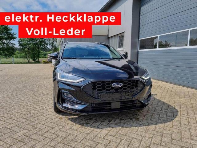 Ford Focus Turnier - 1.0 125PS ST-Line X Voll-Leder elektr. Heckklappe Winterpaket Rückf.Kamera ACC Klimaautomatik Sitzheizung Lenkradheizung Frontscheibe beheizb. Ford-Navi SYNC 4 B+O Sound DAB+ Bluetooth Apple Carplay Android Auto PDC v+h 2xKeyless 17-LM