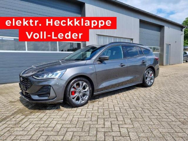 Ford Focus Turnier - 1.0 125PS ST-Line X Voll-Leder elektr. Heckklappe Winterpaket Rückf.Kamera ACC Klimaautomatik Sitzheizung Lenkradheizung Frontscheibe beheizb. Ford-Navi SYNC 4 B+O Sound DAB+ Bluetooth Apple Carplay Android Auto PDC v+h 2xKeyless 17-LM