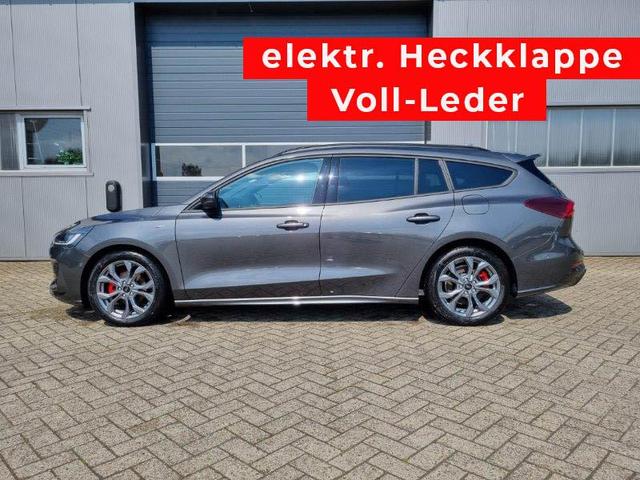 Ford Focus Turnier - 1.0 125PS ST-Line X Voll-Leder elektr. Heckklappe Winterpaket Rückf.Kamera ACC Klimaautomatik Sitzheizung Lenkradheizung Frontscheibe beheizb. Ford-Navi SYNC 4 B+O Sound DAB+ Bluetooth Apple Carplay Android Auto PDC v+h 2xKeyless 17-LM