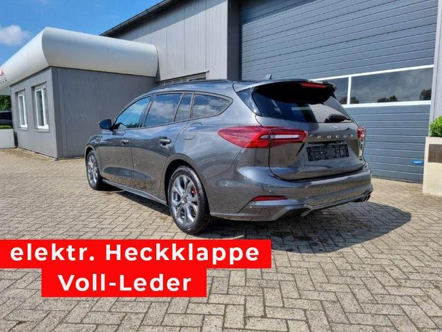 Ford Focus Turnier - 1.0 125PS ST-Line X Voll-Leder elektr. Heckklappe Winterpaket Rückf.Kamera ACC Klimaautomatik Sitzheizung Lenkradheizung Frontscheibe beheizb. Ford-Navi SYNC 4 B+O Sound DAB+ Bluetooth Apple Carplay Android Auto PDC v+h 2xKeyless 17-LM