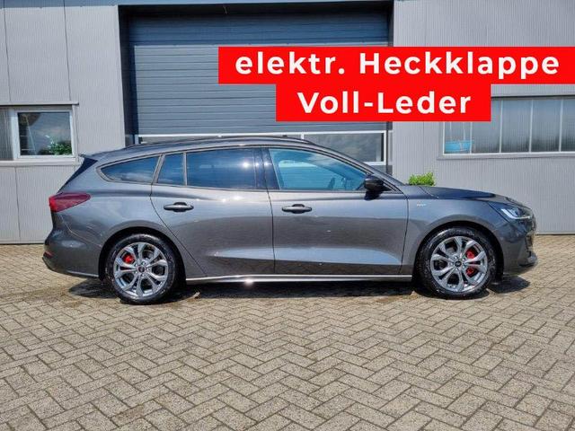 Ford Focus Turnier - 1.0 125PS ST-Line X Voll-Leder elektr. Heckklappe Winterpaket Rückf.Kamera ACC Klimaautomatik Sitzheizung Lenkradheizung Frontscheibe beheizb. Ford-Navi SYNC 4 B+O Sound DAB+ Bluetooth Apple Carplay Android Auto PDC v+h 2xKeyless 17-LM