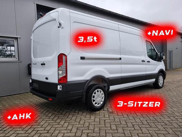 Ford Transit L3H2 2.0 TDCi 130PS Trend 3,5t 3-Sitzer AHK Klima Navi Bluetooth DAB Frontscheibe beheizb. PDC v+h Rückf.Kamera Tempomat 