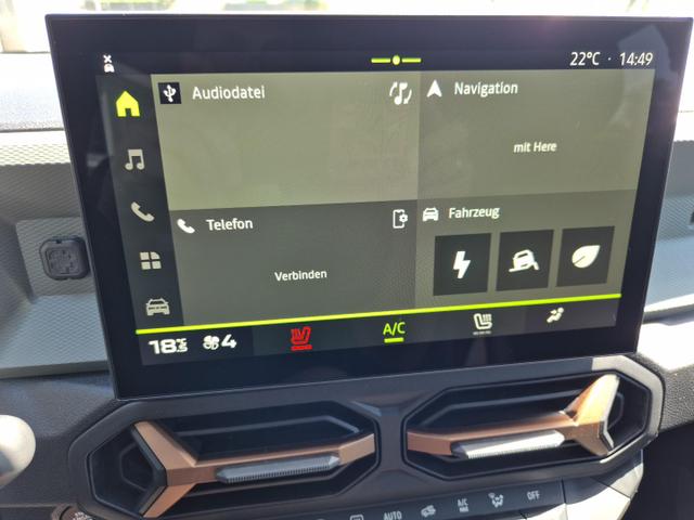 Dacia Duster Extreme Hybrid 140PS Automatik 1.6 SCE Sitzheizung Klimaautomatik 4x Kamera elektr.Parkbremse Teil-Leder Bluetooth Apple Carplay Android Auto PDC v+h 2xKeyless 17-LM 