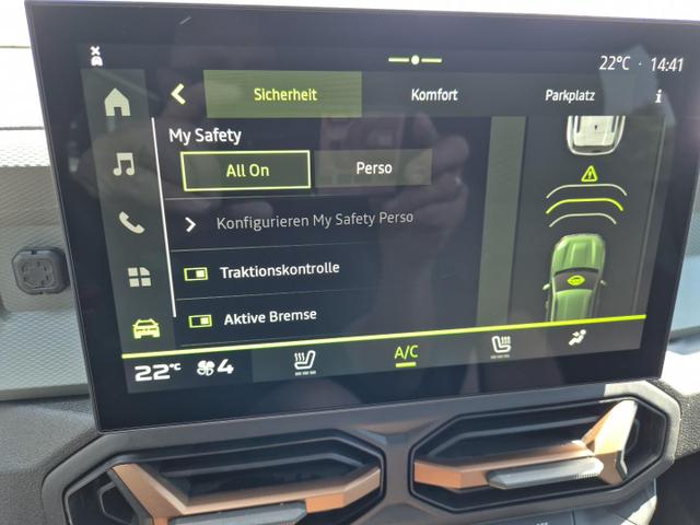 Dacia Duster Extreme Hybrid 140PS Automatik 1.6 SCE Sitzheizung Klimaautomatik 4x Kamera elektr.Parkbremse Teil-Leder Bluetooth Apple Carplay Android Auto PDC v+h 2xKeyless 17-LM 
