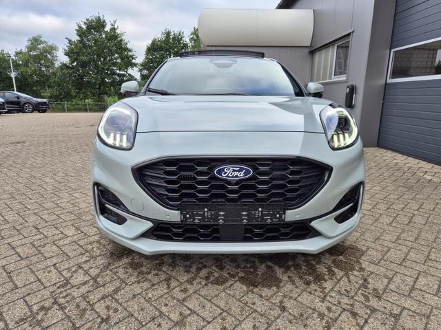Ford Puma ST-Line X 1.0 EcoBoost Hybrid 125PS Automatik Matrix-LED elektr. PanoDach 4x Kamera AbstandsTempomat el.Heckklappe Premium Leder (Sensico) B+O-Sound Klimaautomatik Sitzheizung Lenkradheizung Frontscheibe beheizb. Ford-Navi SYNC4 Bluetooth Apple CarP 