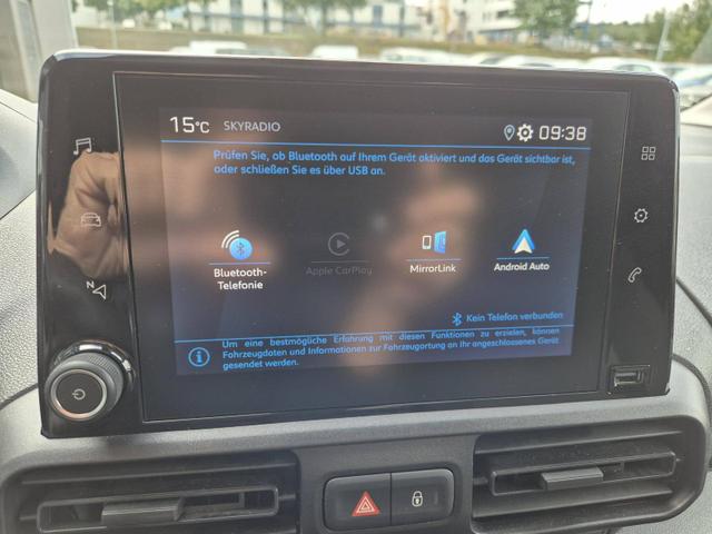 Peugeot Partner 1.5 BlueHDI 102PS 2-Sitzer AHK Klima Radio Apple CarPlay Android Auto Bluetooth DAB PDC v+h Rückf.Kamera Tempomat Ganzj.Reifen 