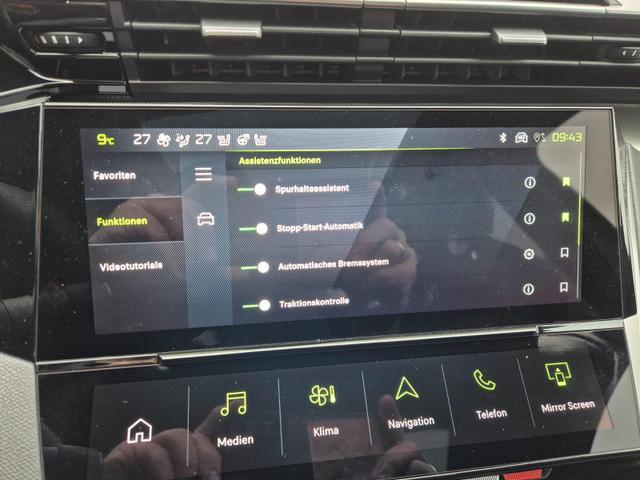 Peugeot 308 SW GT Exclusive 1.2 Hybrid 145PS Automatik Matrix-LED elektr. PanoDach Heckklappe Sitzheizung Lenkradheizung Navi 10" HD-Touchscreen wireless Apple CarPlay + Android Auto FOCAL-System 2x Keyless ACC 4x Kamera PDC v+h 18"LM 