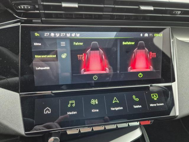 Peugeot 308 SW GT Exclusive 1.2 Hybrid 145PS Automatik Matrix-LED elektr. PanoDach Heckklappe Sitzheizung Lenkradheizung Navi 10" HD-Touchscreen wireless Apple CarPlay + Android Auto FOCAL-System 2x Keyless ACC 4x Kamera PDC v+h 18"LM 