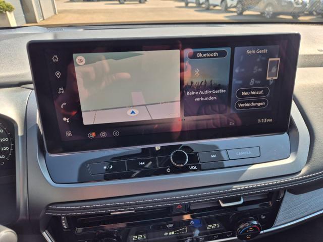 Nissan Qashqai 1.3 DIG-T MHEV 158 PS X-Tronic Tekna Voll-Leder Klimaautomatik PanoGlasdach Sitzheizung Lenkradheizung Navi Head-Up Display elektr. Heckklappe ACC PDC v+h 360&deg;Kamera DAB Bluetooth Touchscreen Apple CarPlay Android Auto 19"LM 