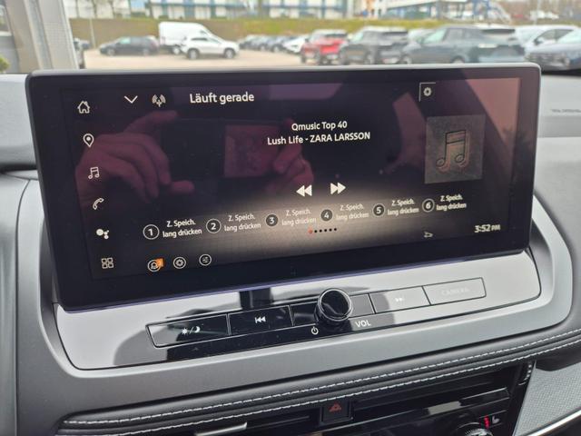 Nissan Qashqai 1.3 DIG-T MHEV 158 PS X-Tronic Tekna Voll-Leder Klimaautomatik PanoGlasdach Sitzheizung Lenkradheizung Navi Head-Up Display elektr. Heckklappe ACC PDC v+h 360&deg;Kamera DAB Bluetooth Touchscreen Apple CarPlay Android Auto 19"LM 