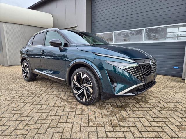 Nissan Qashqai 1.3 DIG-T MHEV 158 PS X-Tronic Tekna Premium Paket 20"LM Teil-Leder PanoGlasdach Klimaautomatik Sitzheizung Lenkradheizung Navi Head-Up Display elektr. Heckklappe ACC PDC v+h 360&deg;Kamera DAB Bluetooth Touchscreen Apple CarPlay Android Auto 