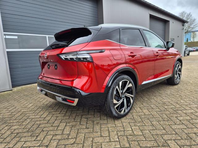 Nissan Qashqai 1.3 DIG-T MHEV 158 PS X-Tronic Tekna Premium Paket 20"LM Teil-Leder PanoGlasdach Klimaautomatik Sitzheizung Lenkradheizung Navi Head-Up Display elektr. Heckklappe ACC PDC v+h 360&deg;Kamera DAB Bluetooth Touchscreen Apple CarPlay Android Auto 
