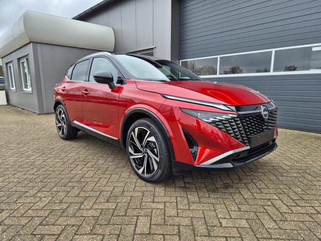 Nissan Qashqai 1.3 DIG-T MHEV 158 PS X-Tronic Tekna Premium Paket 20"LM Teil-Leder PanoGlasdach Klimaautomatik Sitzheizung Lenkradheizung Navi Head-Up Display elektr. Heckklappe ACC PDC v+h 360&deg;Kamera DAB Bluetooth Touchscreen Apple CarPlay Android Auto 