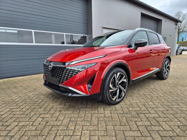 Nissan Qashqai - 1.3 DIG-T MHEV 158 PS X-Tronic Tekna Premium Paket 20"LM Teil-Leder PanoGlasdach Klimaautomatik Sitzheizung Lenkradheizung Navi Head-Up Display elektr. Heckklappe ACC PDC v+h 360&deg;Kamera DAB Bluetooth Touchscreen Apple CarPlay Android Auto