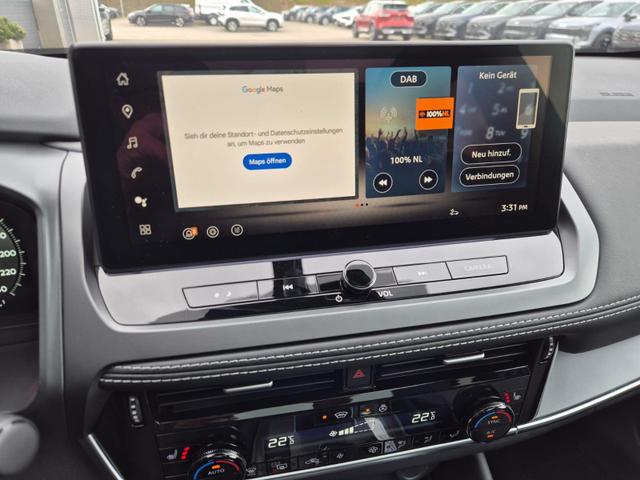 Nissan Qashqai 1.3 DIG-T MHEV 158 PS X-Tronic N-Connecta Teil-Leder PanoGlasdach Klimaautomatik Sitzheizung Lenkradheizung Navi ACC PDC v+h 360&deg;Kamera DAB Bluetooth Touchscreen Apple CarPlay Android Auto 18"LM 