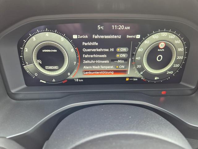 Nissan Qashqai 1.3 DIG-T MHEV 140PS Tekna Voll-Leder Klimaautomatik PanoGlasdach Sitzheizung Lenkradheizung Navi Head-Up Display elektr. Heckklappe ACC PDC v+h 360&deg;Kamera DAB Bluetooth Touchscreen Apple CarPlay Android Auto 19"LM 
