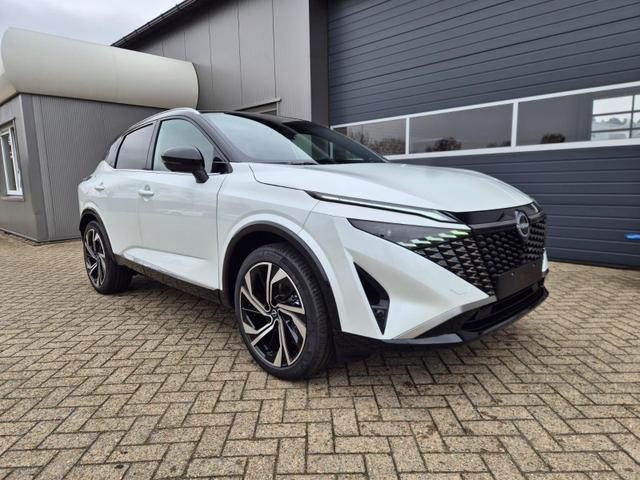 Nissan Qashqai - 1.3 DIG-T MHEV 158 PS X-Tronic Tekna Premium Paket 20"LM Teil-Leder PanoGlasdach Klimaautomatik Sitzheizung Lenkradheizung Navi Head-Up Display elektr. Heckklappe ACC PDC v+h 360&deg;Kamera DAB Bluetooth Touchscreen Apple CarPlay Android Auto