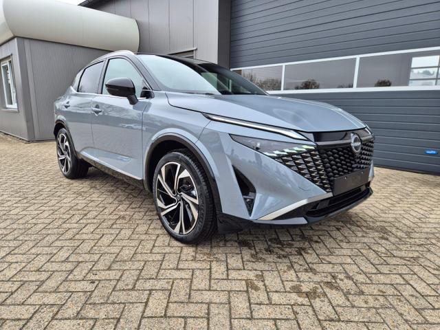 Nissan Qashqai - 1.3 DIG-T MHEV 158 PS X-Tronic Tekna Premium Paket 20"LM Teil-Leder PanoGlasdach Klimaautomatik Sitzheizung Lenkradheizung Navi Head-Up Display elektr. Heckklappe ACC PDC v+h 360&deg;Kamera DAB Bluetooth Touchscreen Apple CarPlay Android Auto