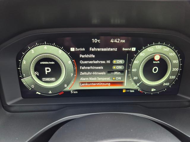 Nissan Qashqai 1.3 DIG-T MHEV 158 PS X-Tronic Tekna Voll-Leder Klimaautomatik PanoGlasdach Sitzheizung Lenkradheizung Navi Head-Up Display elektr. Heckklappe ACC PDC v+h 360&deg;Kamera DAB Bluetooth Touchscreen Apple CarPlay Android Auto 19"LM 