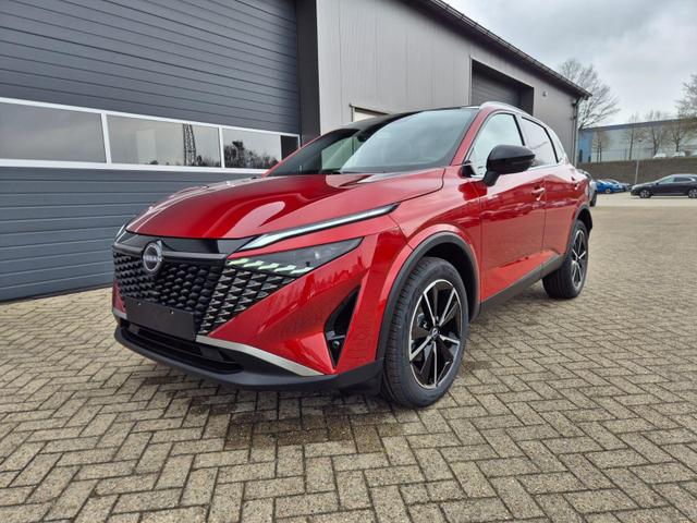 Nissan Qashqai - 1.3 DIG-T MHEV 158 PS X-Tronic Tekna Voll-Leder Klimaautomatik PanoGlasdach Sitzheizung Lenkradheizung Navi Head-Up Display elektr. Heckklappe ACC PDC v+h 360&deg;Kamera DAB Bluetooth Touchscreen Apple CarPlay Android Auto 19"LM