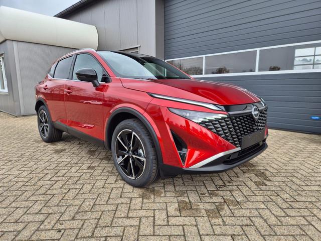 Nissan Qashqai 1.3 DIG-T MHEV 158 PS X-Tronic Tekna Voll-Leder Klimaautomatik PanoGlasdach Sitzheizung Lenkradheizung Navi Head-Up Display elektr. Heckklappe ACC PDC v+h 360&deg;Kamera DAB Bluetooth Touchscreen Apple CarPlay Android Auto 19"LM 