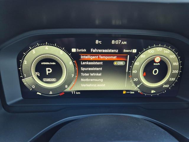 Nissan Qashqai 1.3 DIG-T MHEV 158 PS X-Tronic Tekna Premium Paket 20"LM Teil-Leder PanoGlasdach Klimaautomatik Sitzheizung Lenkradheizung Navi Head-Up Display elektr. Heckklappe ACC PDC v+h 360&deg;Kamera DAB Bluetooth Touchscreen Apple CarPlay Android Auto 