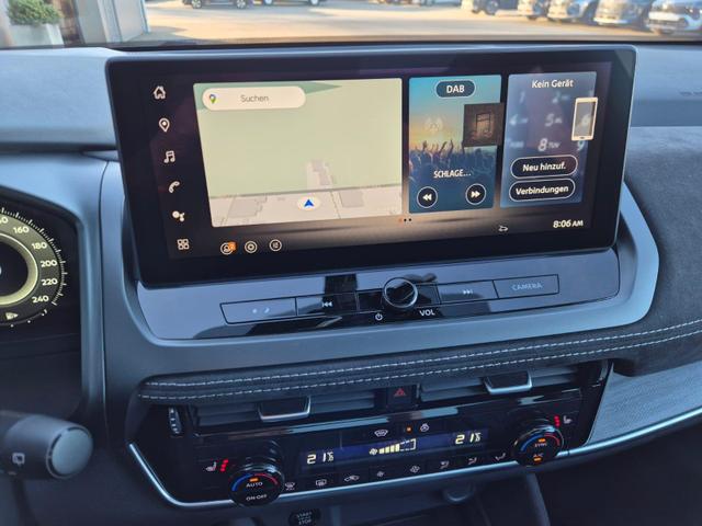 Nissan Qashqai 1.3 DIG-T MHEV 158 PS X-Tronic Tekna Premium Paket 20"LM Teil-Leder PanoGlasdach Klimaautomatik Sitzheizung Lenkradheizung Navi Head-Up Display elektr. Heckklappe ACC PDC v+h 360&deg;Kamera DAB Bluetooth Touchscreen Apple CarPlay Android Auto 