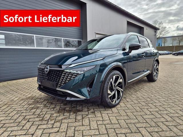 Lagerfahrzeug Nissan Qashqai - 1.3 DIG-T MHEV 158 PS X-Tronic Tekna Premium Paket 20"LM Teil-Leder PanoGlasdach Klimaautomatik Sitzheizung Lenkradheizung Navi Head-Up Display elektr. Heckklappe ACC PDC v h 360&deg;Kamera DAB Bluetooth Touchscreen Apple CarPlay Android Auto