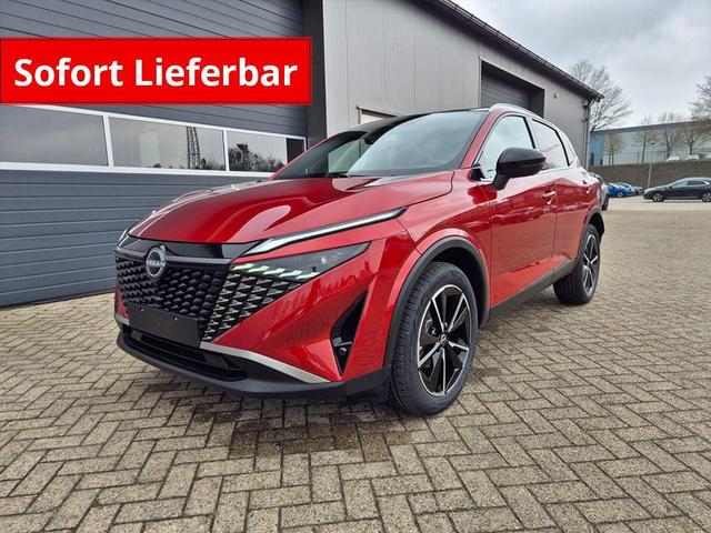 Nissan Qashqai - 1.3 DIG-T MHEV 158 PS X-Tronic Tekna Voll-Leder Klimaautomatik PanoGlasdach Sitzheizung Lenkradheizung Navi Head-Up Display elektr. Heckklappe ACC PDC v+h 360&deg;Kamera DAB Bluetooth Touchscreen Apple CarPlay Android Auto 19"LM