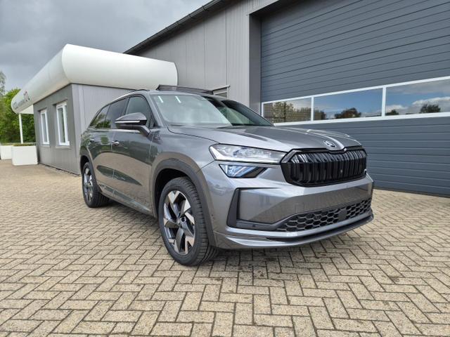 Skoda Kodiaq Sportline 1.5 TSI 204PS PHEV DSG schwenkb. AHK elektr. PanoDach HUD Alcantara PDC v+h 360&deg;Kamera CANTON Sound Klimaautomatik Sitzheizung Lenkradheizung Navi Apple CarPlay Android Auto 2xKeyless 19"LM vollelektr. Reichweite 116KM 