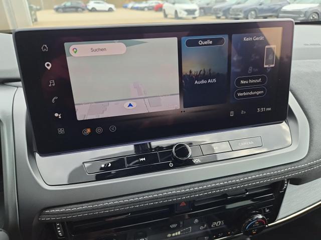Nissan Qashqai 1.3 DIG-T MHEV 158 PS X-Tronic N-Design PanoDach Teil-Leder Klimaautomatik Sitzheizung Lenkradheizung Navi ACC PDC v+h 360&deg;Kamera DAB Bluetooth Touchscreen Apple CarPlay Android Auto 19"Zoll 