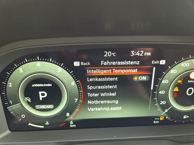 Nissan Qashqai 1.3 DIG-T MHEV 158 PS X-Tronic N-Design PanoDach Teil-Leder Klimaautomatik Sitzheizung Lenkradheizung Navi ACC PDC v+h 360&deg;Kamera DAB Bluetooth Touchscreen Apple CarPlay Android Auto 19"Zoll 