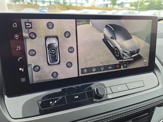 Nissan Qashqai 1.3 DIG-T MHEV 158 PS X-Tronic Tekna Voll-Leder Klimaautomatik PanoGlasdach Sitzheizung Lenkradheizung Navi Head-Up Display elektr. Heckklappe ACC PDC v+h 360&deg;Kamera DAB Bluetooth Touchscreen Apple CarPlay Android Auto 19"LM 