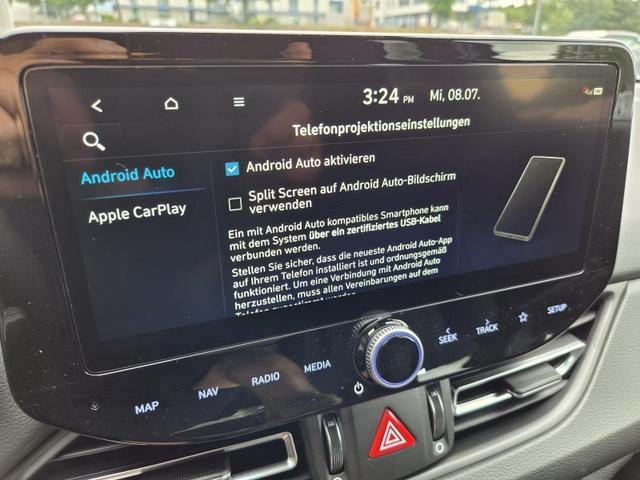 Hyundai i30 Kombi 1.6 T-GDI 150PS Automatik N-Line Sitzheizung Lenkradheizung Klimaautomatik Navi 10,3"-Touchscreen Bluelink Apple CarPlay + Android Auto PDC v+h R&uuml;ckf.Kamera 18-LM 
