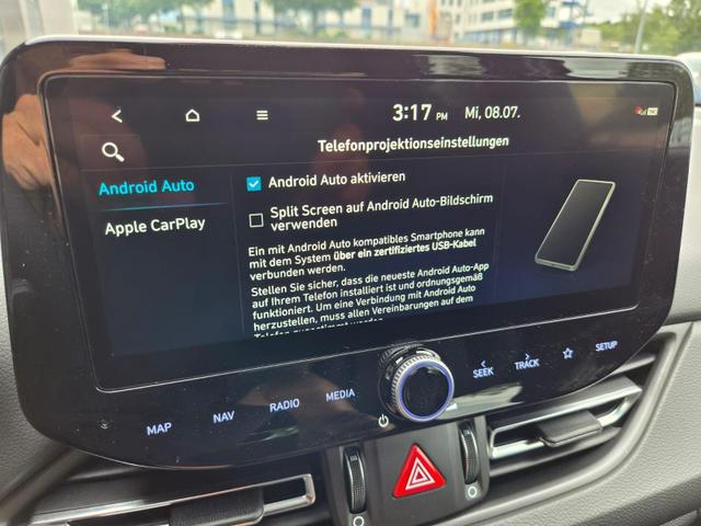 Hyundai i30 Kombi 1.6 T-GDI 150PS Automatik N-Line Sitzheizung Lenkradheizung Klimaautomatik Navi 10,3"-Touchscreen Bluelink Apple CarPlay + Android Auto PDC v+h R&uuml;ckf.Kamera 18-LM 