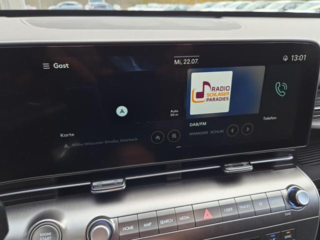 Hyundai KONA Trend 1.6 T-GDI 150PS Automatik Voll-LED-Scheinw. Sitzheizung Lenkradheizung ACC Klimaautomatik Navi Touchscreen DAB+ Apple CarPlay + Android Auto PDC v+h R&uuml;ckf.Kamera 2xKeyless 17-LM 