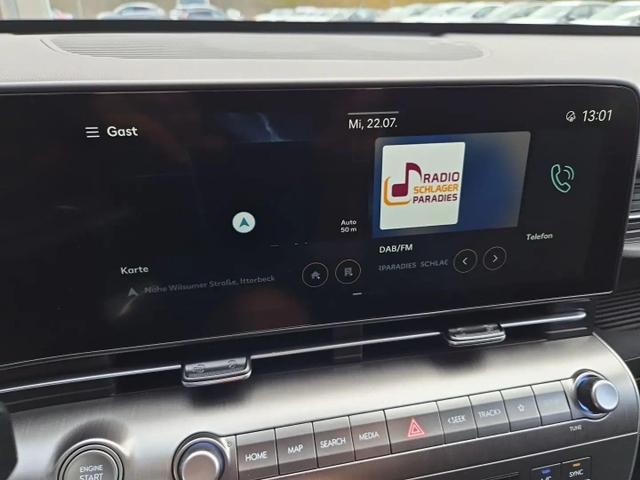 Hyundai KONA Trend 1.6 T-GDI 150PS Automatik Voll-LED-Scheinw. Sitzheizung Lenkradheizung ACC Klimaautomatik Navi Touchscreen DAB+ Apple CarPlay + Android Auto PDC v+h R&uuml;ckf.Kamera 2xKeyless 17-LM 