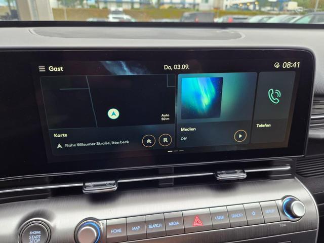 Hyundai KONA Trend 1.6 T-GDI 150PS Voll-LED-Scheinw. Sitzheizung Lenkradheizung Klimaautomatik Tempomat Navi Touchscreen DAB+ Apple CarPlay + Android Auto PDC v+h R&uuml;ckf.Kamera 2xKeyless 17-LM 