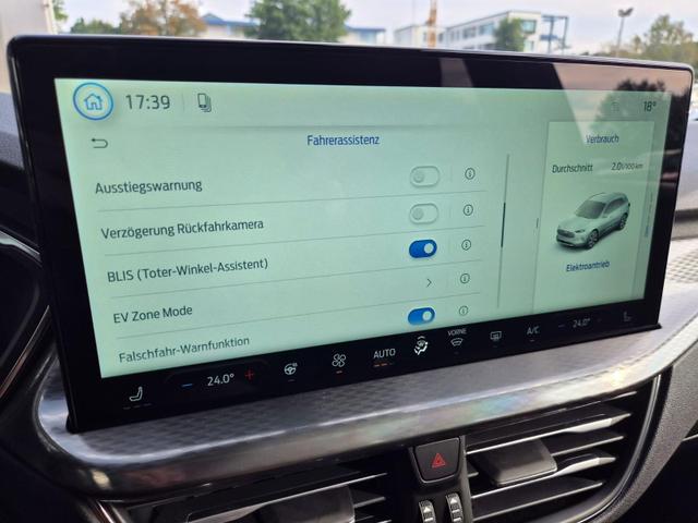 Ford Kuga Titanium 243PS PHEV Automatik schwenkb. AHK elektr. PanoDach Sitzheizung v+h Lenkradheizung Frontscheibe beheizb. Klimaautomatik Navi SYNC4 Apple CarPlay Android Auto Touchscreen PDC 4xKamera 2xKeyless 17"LM vollelektr. Reichweite 66KM 