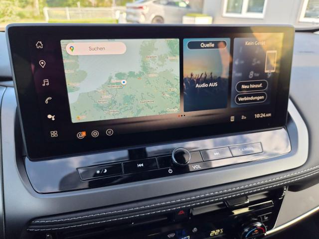 Nissan Qashqai 1.3 DIG-T MHEV 158 PS X-Tronic N-Connecta Teil-Leder PanoGlasdach Klimaautomatik Sitzheizung Lenkradheizung Navi ACC PDC v+h 360&deg;Kamera DAB Bluetooth Touchscreen Apple CarPlay Android Auto 18"LM 