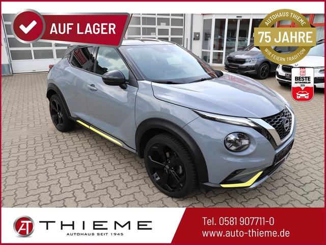Nissan Juke - Kiiro 1.0l DIG-T 114PS - Navi/RFK/App/LED/FSH/19"/1.Hand