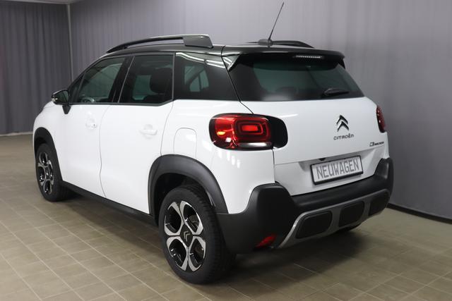 Citroen C3 Aircross Pure Tech 130 Shine Limited AutoPolar Weiß	Dachfarbe Perla-Nera-Schwarz	17 Zoll Leichtmetallfelgen 4EVER, Schwarz-Silber               Reifenreperatur-Kitmatik